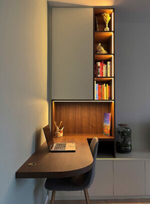 Meuble bureau sur-mesure lumiere